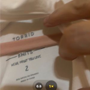 Torrid  mock neck sleeveless shirt. Size 2. White